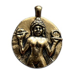 Ishtar Gold Goddess Coin Pendant at Starlinks Wholesale