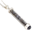 Iolite Gem Power Vial Pendant for Balance