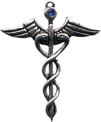 Caduceus Amulet for Healing Ability