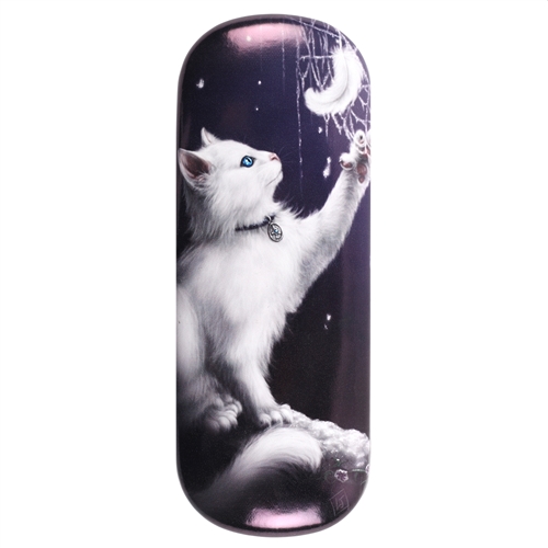 Snow Kitten Eye Glass Case by Linda Jones