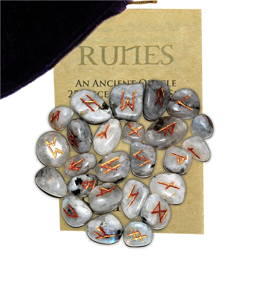 Rainbow Moonstone Gemstone Runes