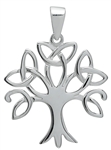 Silver Trinity Tree of Life Pendant