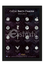 Celtic Birth Charms (Silver Plated) Starter Set & Display Board