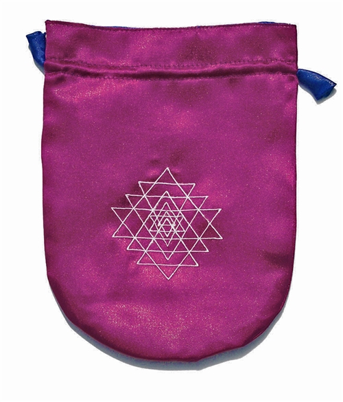 Purple Satin Shri Yantra Tarot Bag