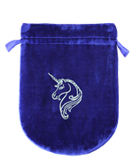 Blue Velvet Unicorn Tarot Bag