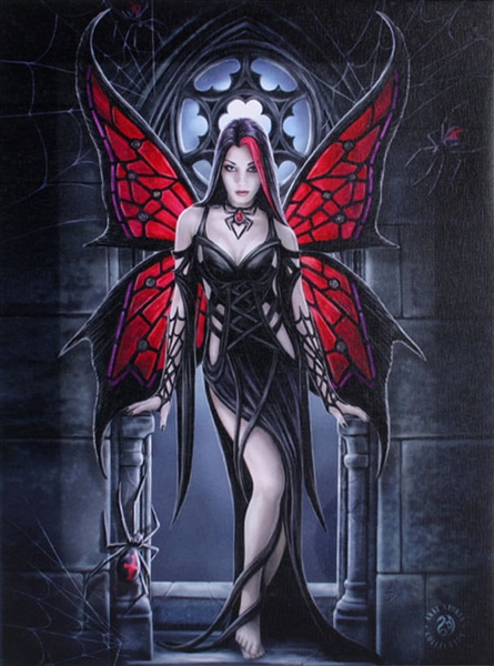 Arachnafaria Canvas Art Print by Anne Stokes