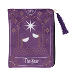 The Star Purple Velvet Zippered Tarot Card Bag