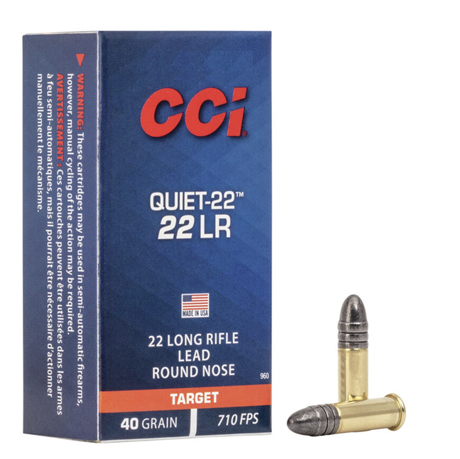 .22 LR / 40gr / Subsonic Quiet-22 / CCI / 500 Rds