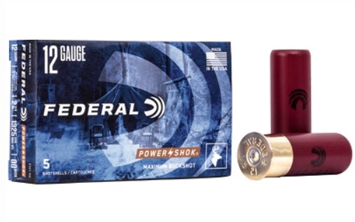 12 GAUGE / 00 BUCK POWERSHOK / 2.75 IN. / 9 PELLETS / 5 RDS / FEDERAL **NO LIMITS**