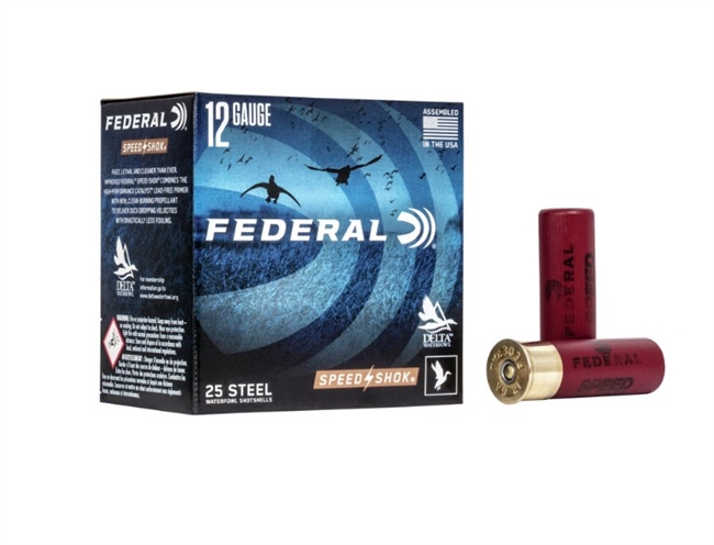 12 GAUGE / 3 IN. STEEL SPEED-SHOK / 2 SHOT / 1.25 OZ / 25 RDS / FEDERAL **NO LIMITS**