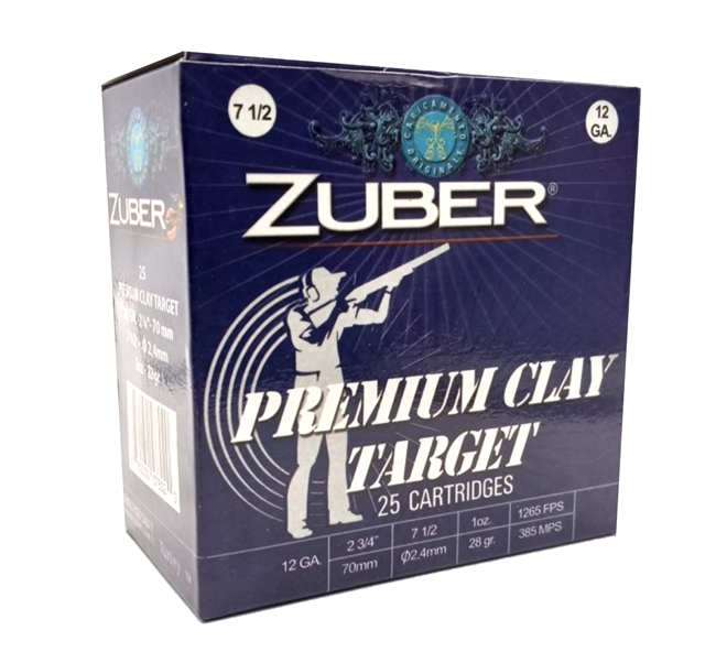 12 GAUGE / 2.75 IN. / 7.5 SHOT / 1 OZ /25 RDS / ZUBER