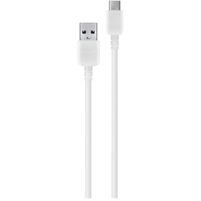 USB A male to USB Type-C male Cable 3.3 ft - White