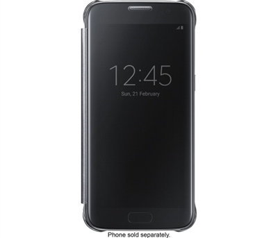 Samsung S-View Flip Cover for Galaxy S7 (Clear Black) Retail Packaged