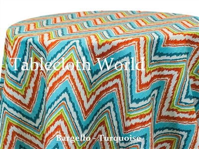 Bargello Turquoise Custom Print Tablecloth