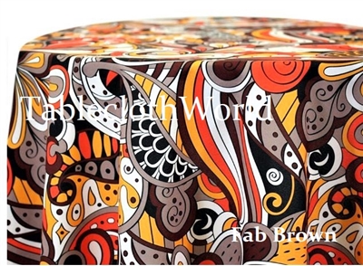 Fab Pattern Brown Custom Print Tablecloths