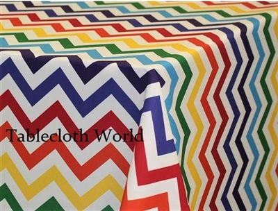 Multi Chevron Custom Print Tablecloths