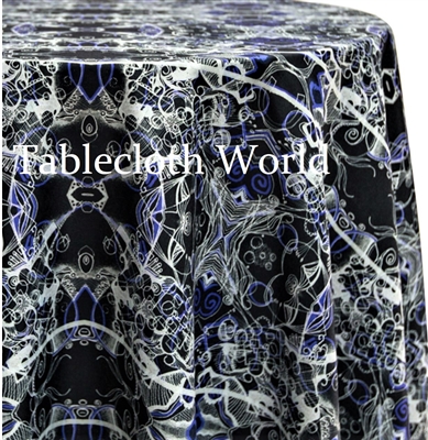 Black Crystal Custom Print Tablecloths