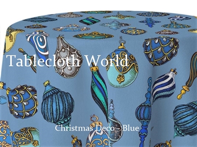 Christmas Deco Blue Tablecloths