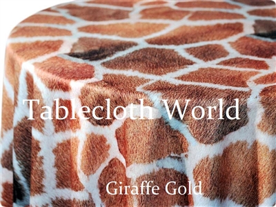 Giraffe Gold Print Tablecloths