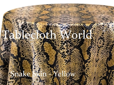 Snake Skin Yellow Custom Print Pattern Tablecloths
