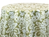 Capua Damask Print Tablecloths Green