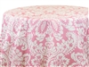 Capua Damask Print Tablecloths Pink