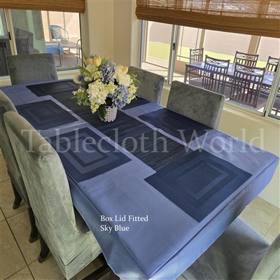 Fitted Box Lid Vinyl Tablecloths