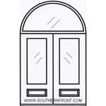 Richmond 6-8 Full Lite Double and Half Round Transom