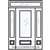 Richmond 6-8 Full Lite Single, 2 Sidelights and Rectangular Transom