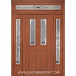 Queen Anne 6-8 Twin Lite Single, 2 Sidelights and Rectangular Transom