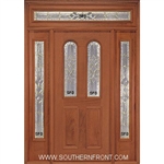 Queen Anne 6-8 Twin Radius Lite Single, 2 Sidelights and Rectangular Transom
