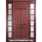 MC810-42 8 FT x 42 Inch Solid 6 Panel Single and 2 Sidelights