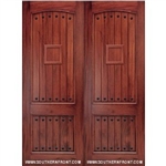 A798P Square Top Arch Grooved Panel Double