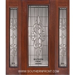 Courtlandt 6-8 FG Full Lite Mahogany Single and 2 Sidelights