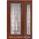 Versailles 6-8 FG Full Lite Mahogany Single and 1 Sidelight