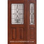 Marsais Fiberglass 1/2 lite Mahogany Single and 1 Sidelight