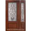 Brazos 3/4 Lite Cherry 1 Panel Single and 1 Sidelight