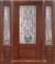 Brazos 3/4 Lite Cherry 1 Panel Single and 2 Sidelights