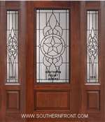 Brazos 3/4 Lite Cherry 1 Panel Single and 2 Sidelights