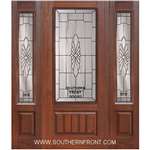 Versailles 3/4 Lite Cherry V Grooved Single and 2 Sidelights