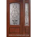 Brazos Arch Lite Cherry 1 Panel Single and 1 Sidelight