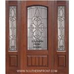 Courtlandt Arch Lite Cherry V Grooved Single and 2 Sidelights