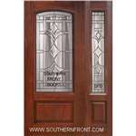 Marsala Arch Lite Cherry 1 Panel Single and 1 Sidelight