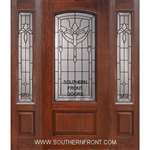 Palmetto Arch Lite Cherry 1 Panel Single and 2 Sidelights