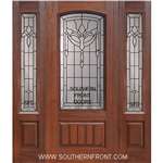 Palmetto Arch Lite Cherry V Grooved Single and 2 Sidelights