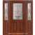 Versailles 1/2 Lite Trad Mahogany Single and 2 Sidelights