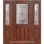 Versailles 1/2 Lite Trad Oak Single and 2 Sidelights