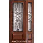 Brazos 8-0 3/4 Lite Cherry 1 Panel Single and 1 Sidelight