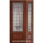 Palacio 8-0 3/4 Lite Cherry 1 Panel Single and 1 Sidelight