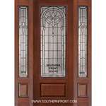 Palacio 8-0 3/4 Lite Cherry 1 Panel Single and 2 Sidelights